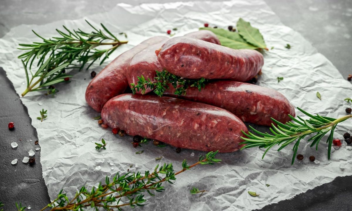 Gourmet sausages prepared in-house by our butchers