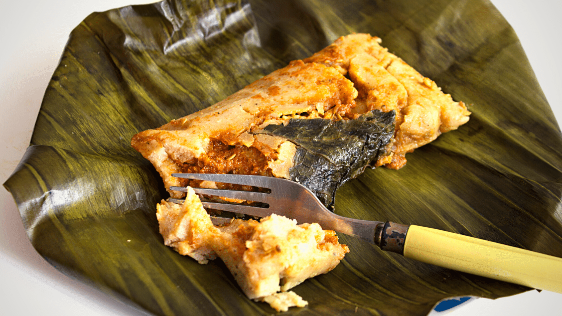 Costa Rica Christmas Feast – Tamales with pork mince