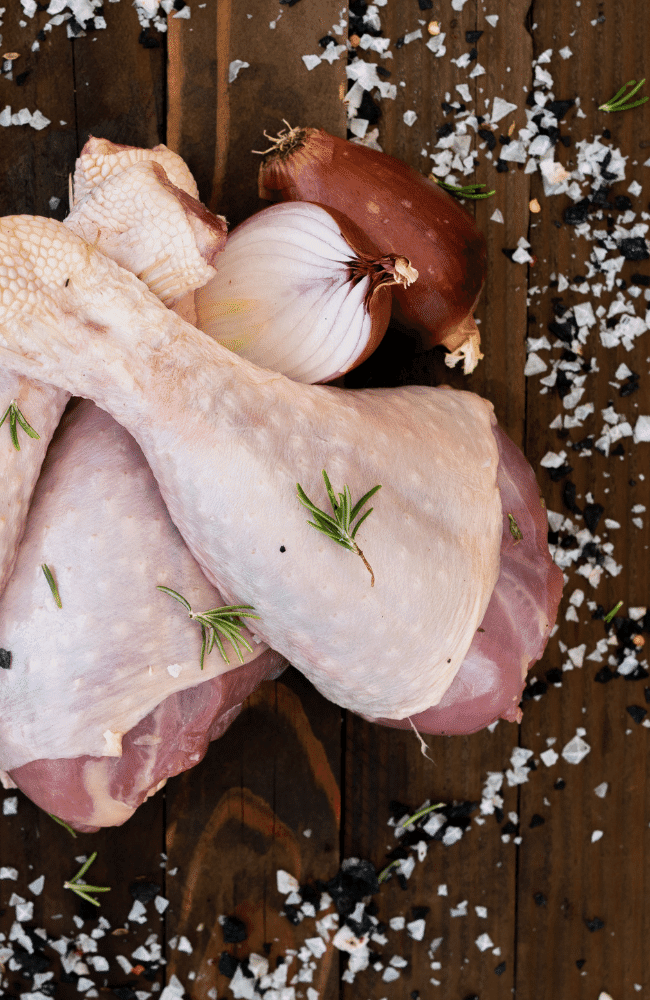 Quality meats: chicken on the bone